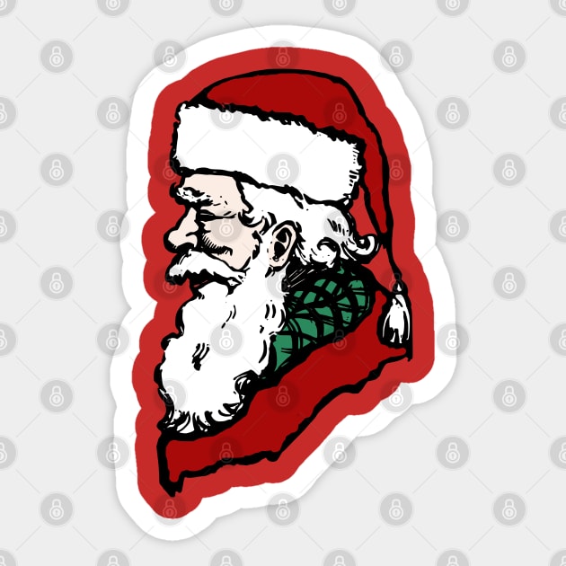 Good Ol' Santa Sticker by Tandit Store